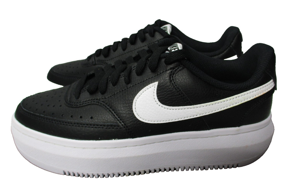 Nike Court Vision Alta Platform Black White Womens Sz 9 Sneakers Shoes